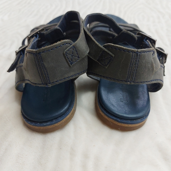 Timberland Ortholite Caswell fisherman Sandles Gray and Blue Leather - Picture 4 of 7